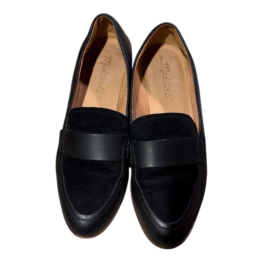 Madewell Black The Alex Loafer in Leather and Suede